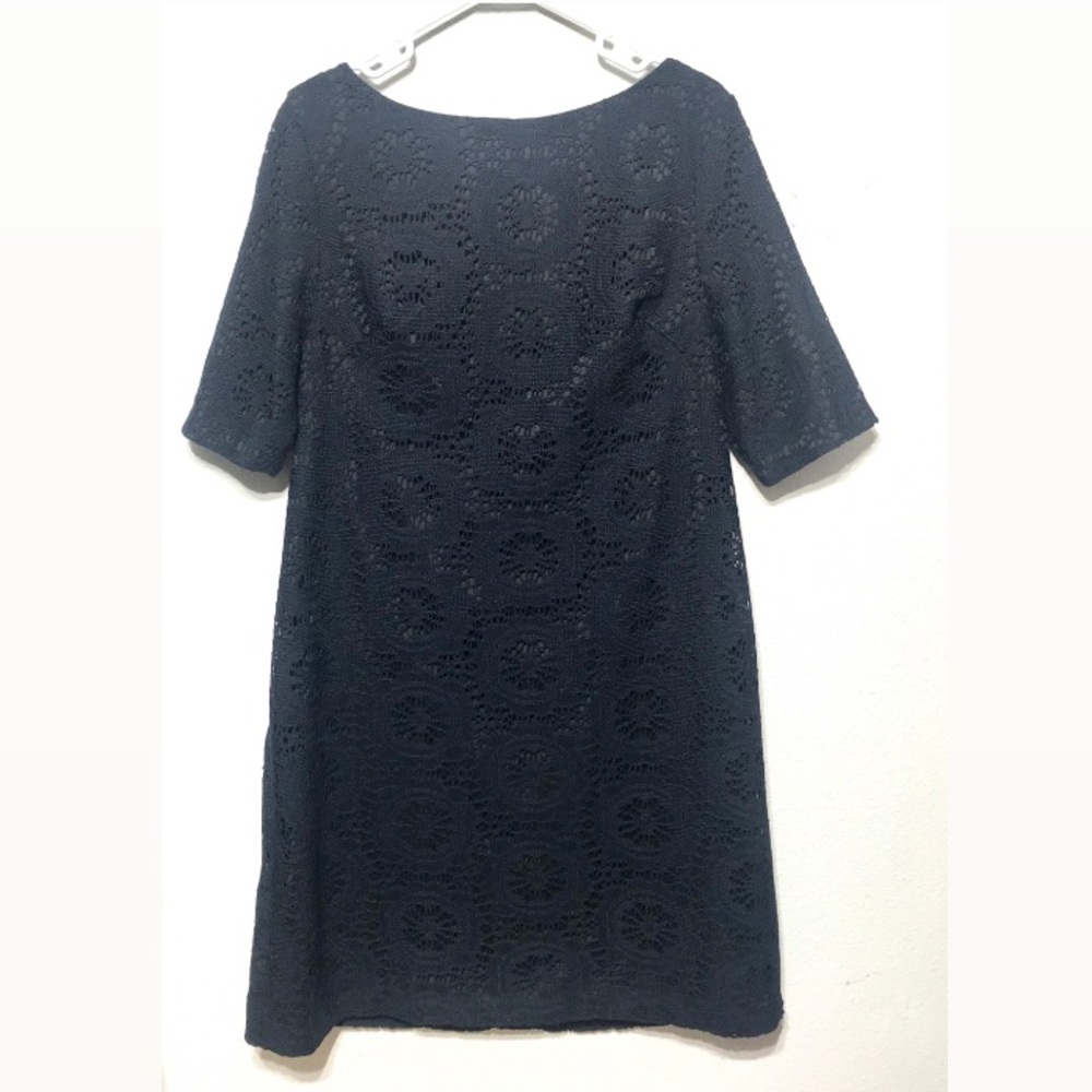 Adrianna Papell navy Crochet dress. Size 16